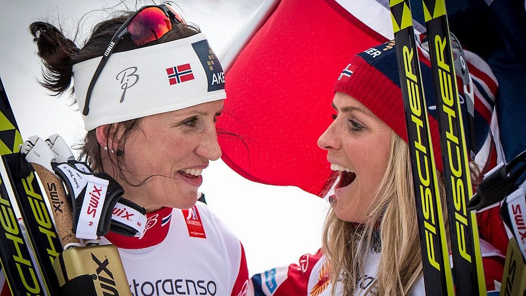 Marit Björgenillä ja Therese Johaugilla oli usein syytä juhlaan.