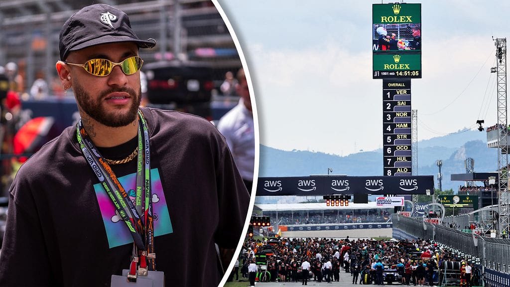 Jalkapallotähti Neymar oli yksi Espanjan GP:n vip-vieraista.