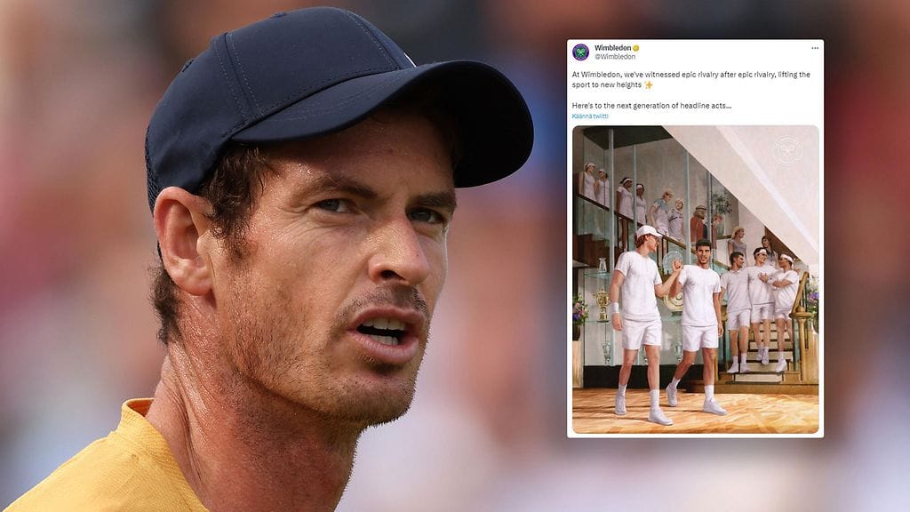 Andy Murray on voittanut Wimbledonin kaksi kertaa, mutta tällä ei herunut paikkaa muuden suurpelaajien rinnalla.