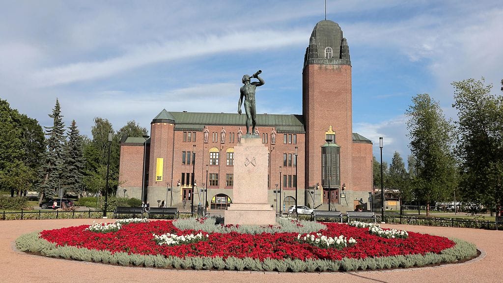 Kuva Vapaudenpuistosta Joensuusta vuodelta 2020.