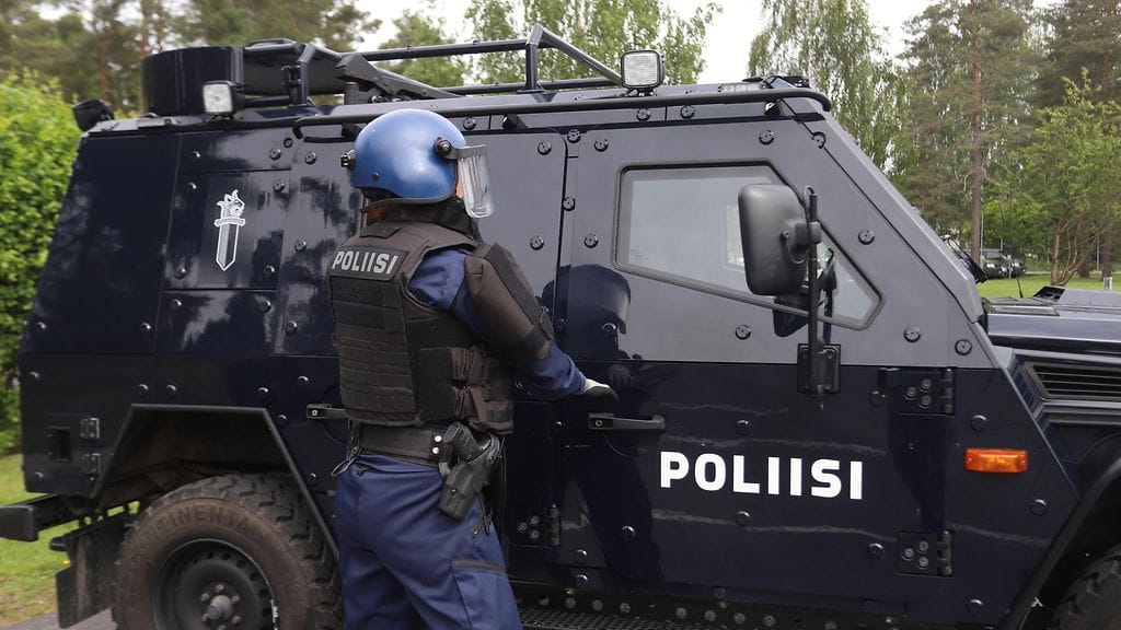Poliisin panssariauto. Arkistokuva.