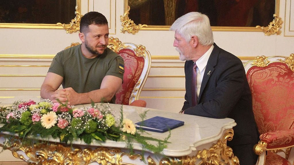 Zelenskyi ja Pavel tapasivat Prahassa viime kesänä.