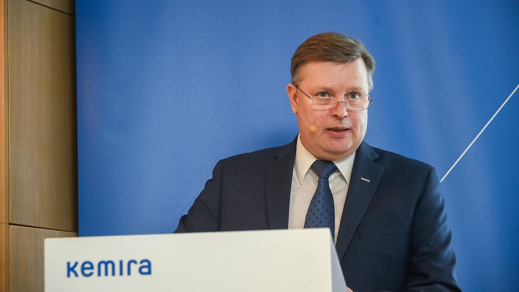 Kemiran toimitusjohtaja Jari Rosendal jää sairauslomalle. Kuvassa Rosendal vuonna 2018.