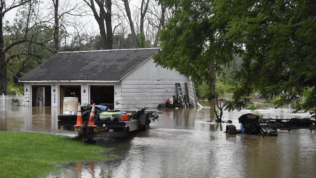 Tulvavedet nousivat myös Hope Townshipissa, New Jerseyssä.