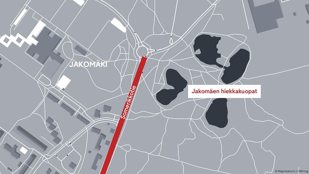 OMA Kartta Jakomäen hiekkakuopista