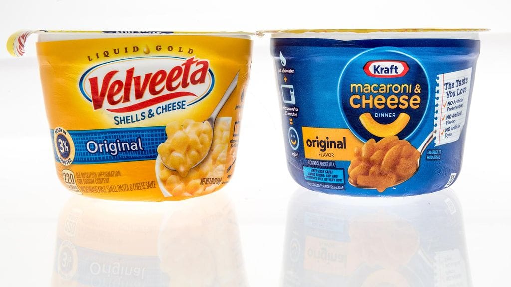 velveeta macaroni and cheese -tuotteita