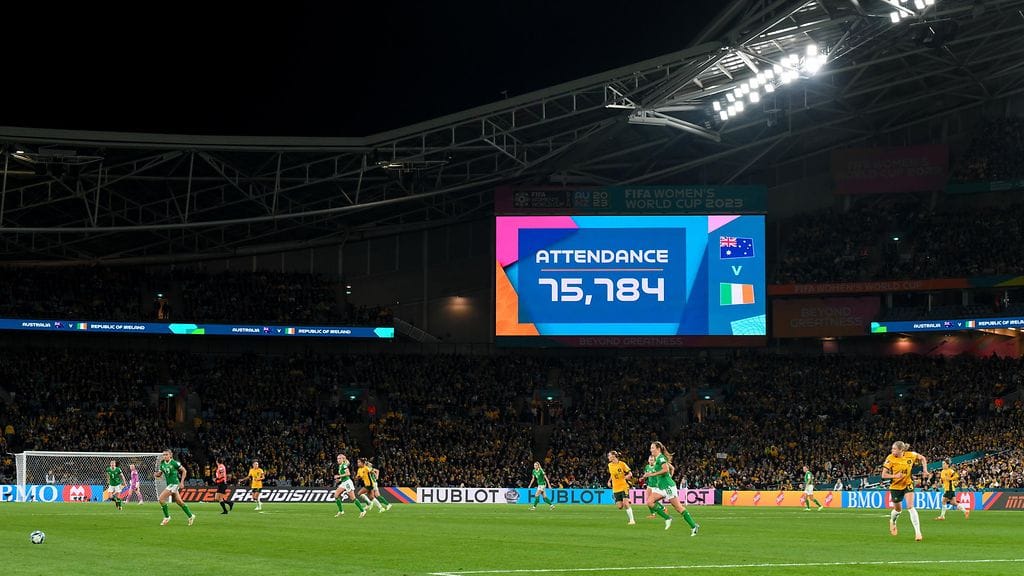 Australian ja Irlannin ottelussa on nähty toistaiseksi suurin yleisömäärä MM-kilpailuissa.