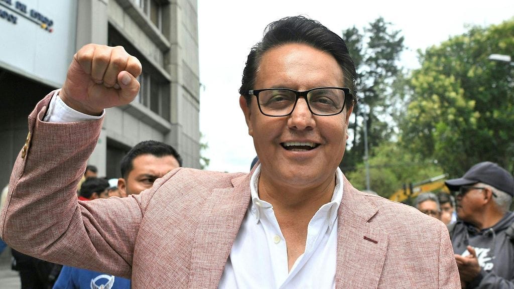 Ecuador presidenttiehdokas Fernando Villavicencio 8. elokuuta.