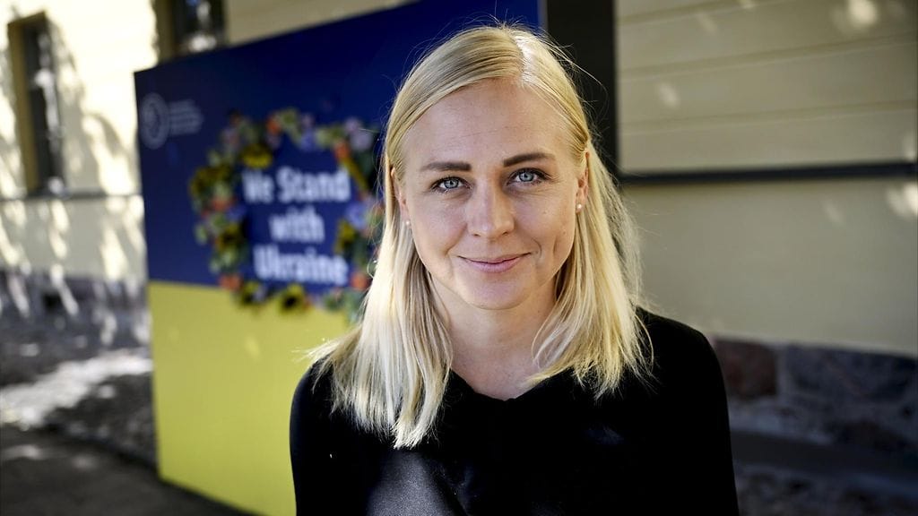 Ulkoministeri Elina Valtonen STT:n haastattelussa ulkoministeriössä Helsingissä 9. elokuuta 2023.