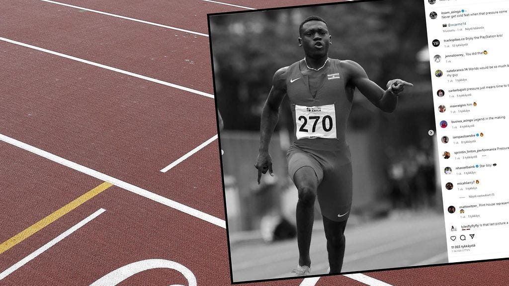 Issam Asinga juoksi kaksi viikkoa sitten junioreiden maailmanennätyksen 9,89.