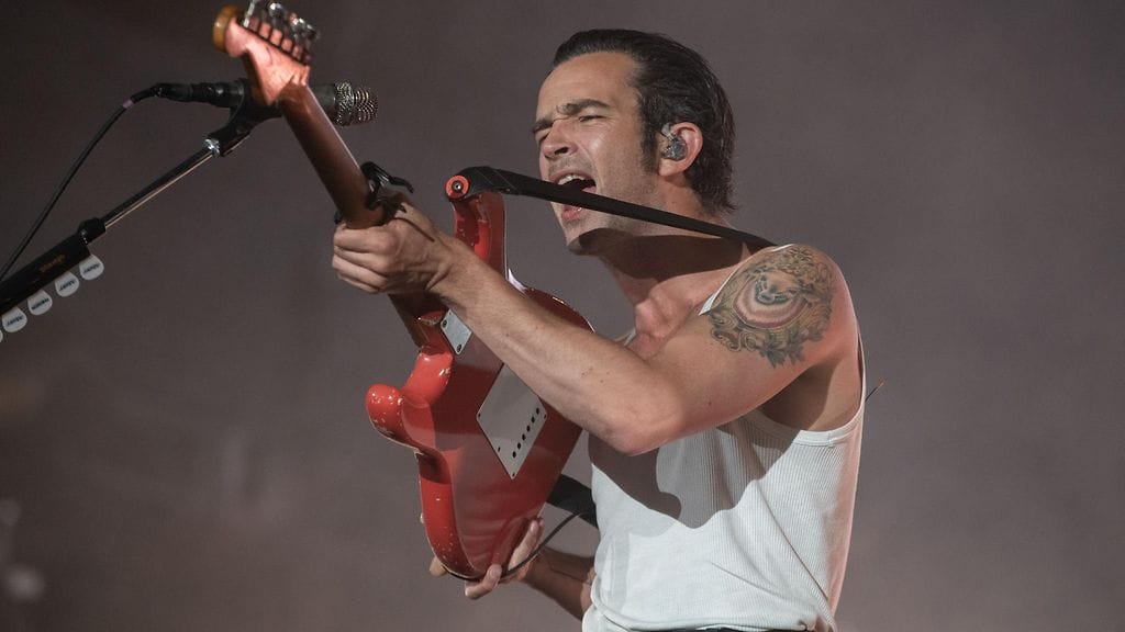 The 1975 -yhtyeen laulaja Matt Healy Chicagossa elokuussa 2023.