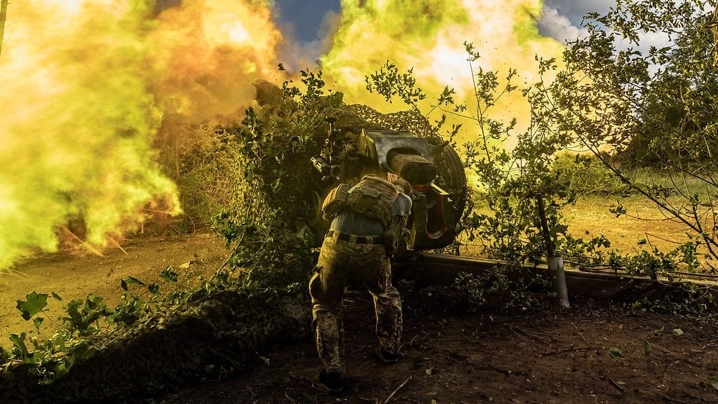 Ukrainan D-30-tykki Donetskin alueella 12. elokuuta.