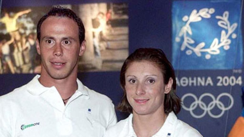 Konstantinos Kenteris (vas.) ja Ekaterini Thanou