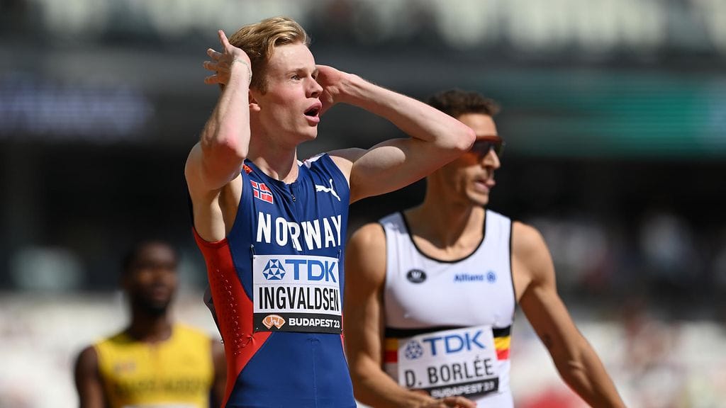 Håvard Bentdal Ingvaldsen juoksi 400 metrillä uuden Norjan ennätyksen 44,39 Budapestin kisojen alkuerissä.