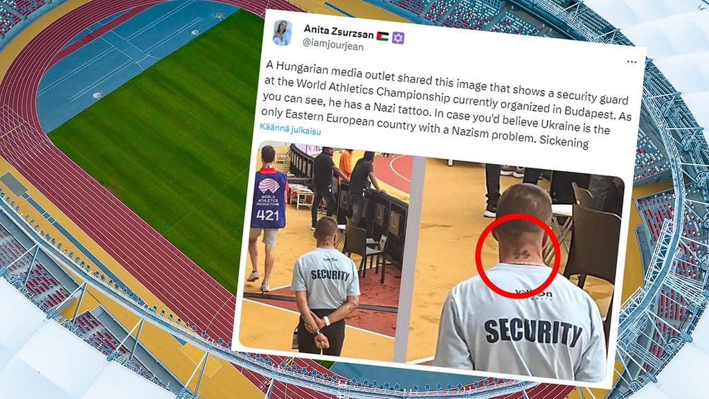 Turvamiehen natsitatuointi paljastui valokuvasta.