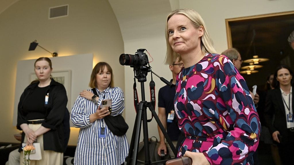 Valtiovarainministeri Riikka Purra (ps.) Helsingissä 24. elokuuta.