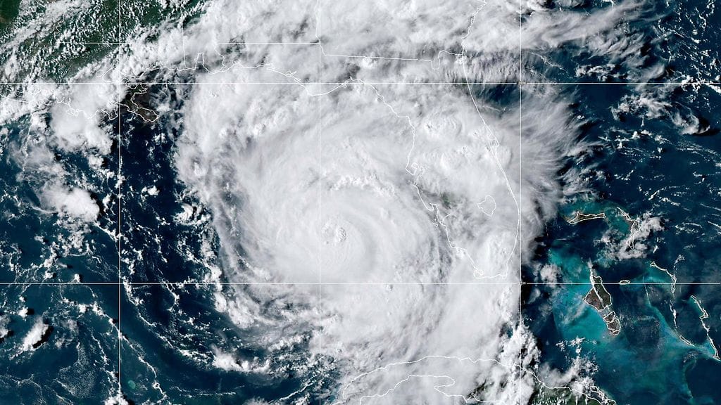 Idalia satelliittikuvassa 29. elokuuta 2023.