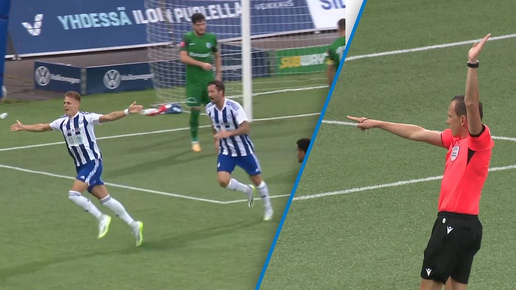 HJK heti johtoon, mutta maali hylättiin kovalla ratkaisulla!