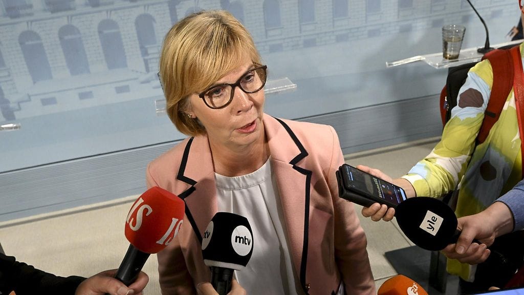 RKP:n puheenjohtaja, opetusministeri Anna-Maja Henriksson 31. elokuuta.