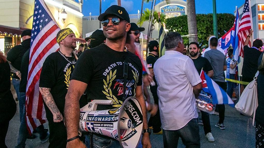 20 vuoden tuomion saanut Enrique Tarrio syyskuussa 2022.