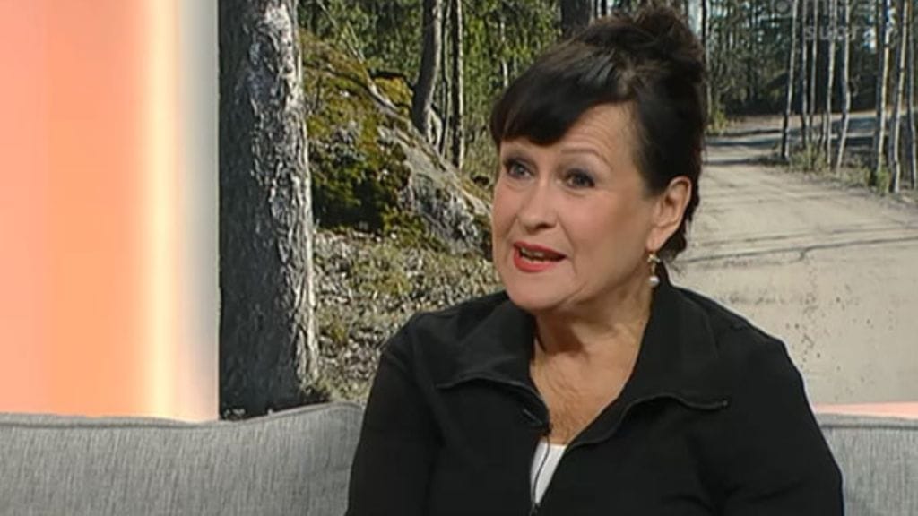 Studio55.fi-lähetyksen vieras näyttelijä Sinikka Sokka.