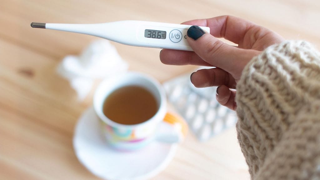 kuume, flunssa, kuumemittari
