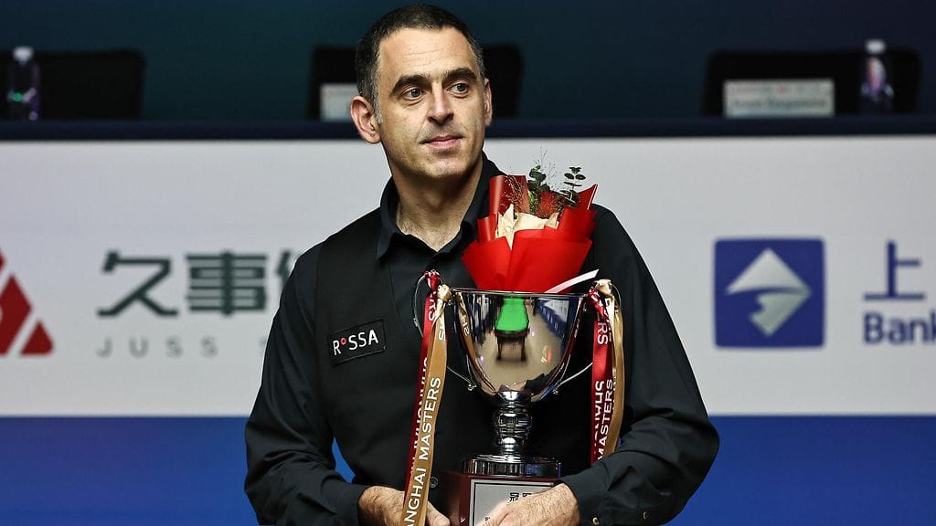 Ronnie O'Sullivan juhli turnausvoittoa Shanghaissa, jälleen kerran.