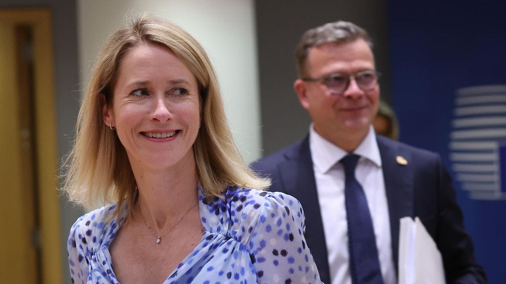 Pääministerit Kaja Kallas ja Petteri Orpo Brysselissä kesäkuussa.