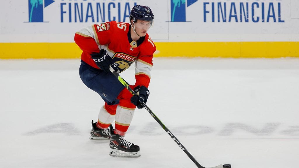 Florida Panthersin Anton Lundell pelasi kahden maalin harjoitusottelun.