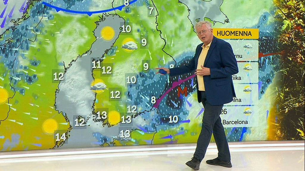 MTV Uutisten meteorologin Pekka Poudan mukaan tänään päivällä "puita kaatuu Kaakkois-Suomessa".
