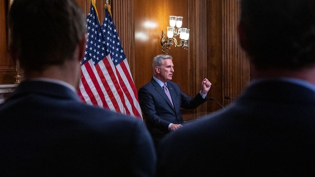 LK 4.10.2023 Yhdysvaltain edustajainhuoneen puhemies Kevin McCarthy.