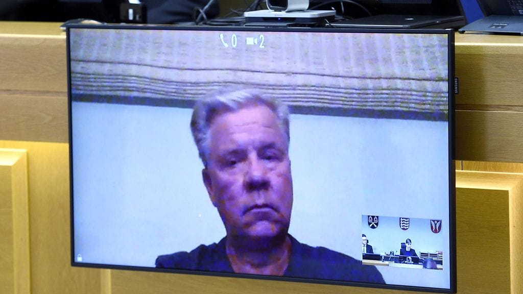 Markku Ritaluoma osallistui oikeuden istuntoon etäyhteydellä Floridasta käsin.