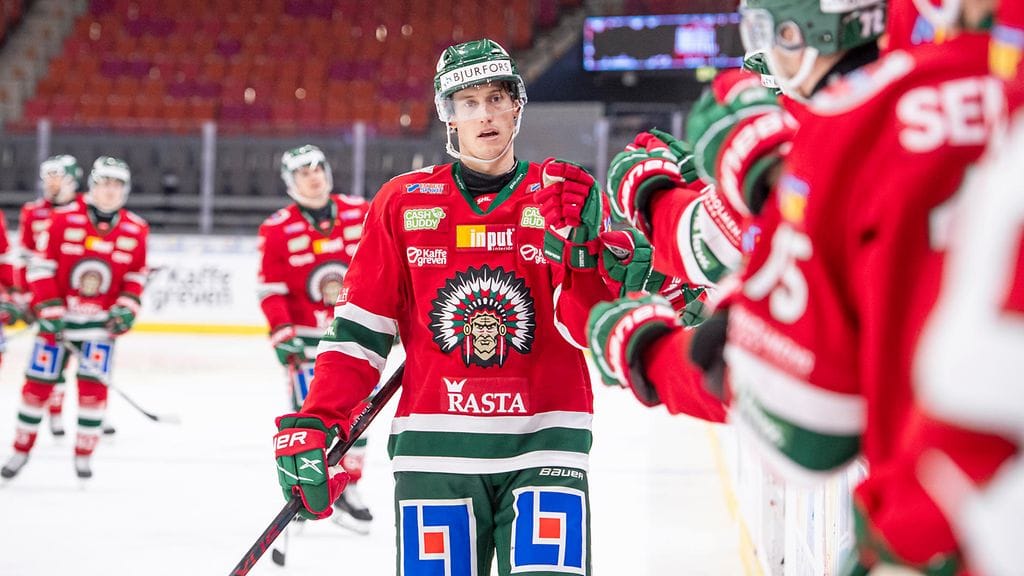 Robin Alvarez on pelannut koko tähänastisen uransa Ruotsissa. Kuva on vuodelta 2021 Frölundan riveistä.