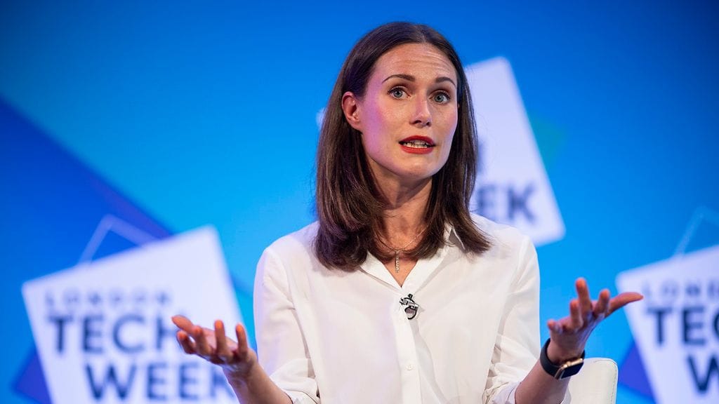 Sanna Marin kesäkuussa.