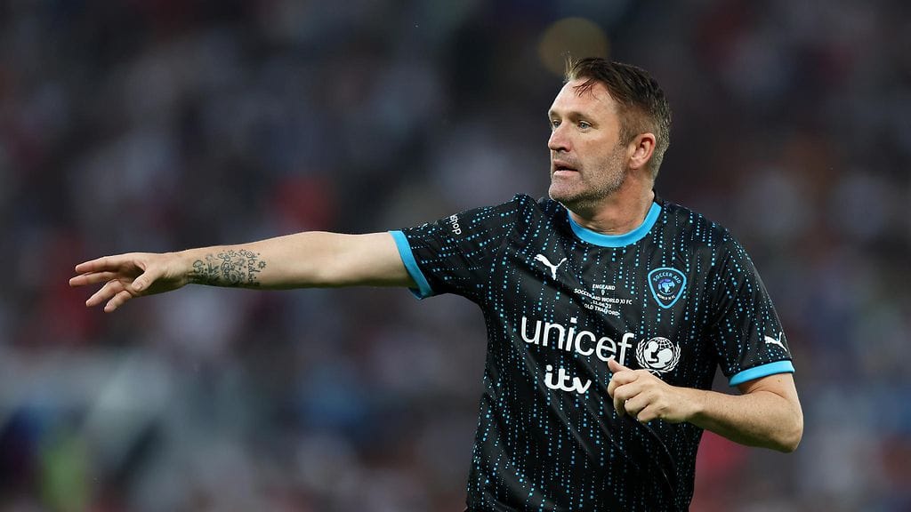 Robbie Keane, 43, esiintyi kesäkuussa hyväntekeväisyysottelussa Manchesterin Old Traffordilla.