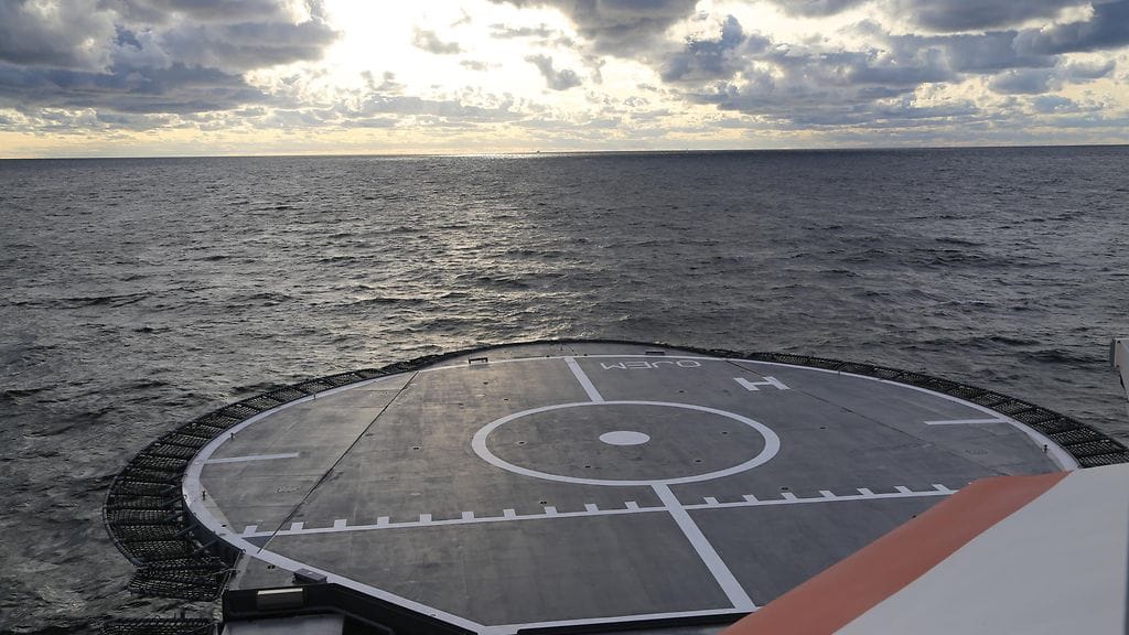 Rajavartiolaitos julkaisi kuvan vaurioituneen kaasuputken alueelta Suomenlahdelta.