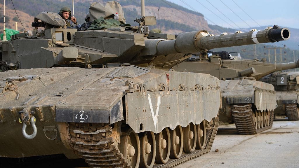 Arkistokuva Israelin panssarivaunusta.