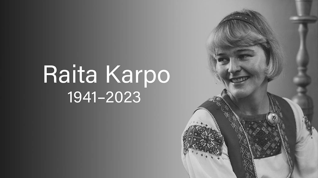 Laulaja Raita Karpo on kuollut 82-vuotiaana.