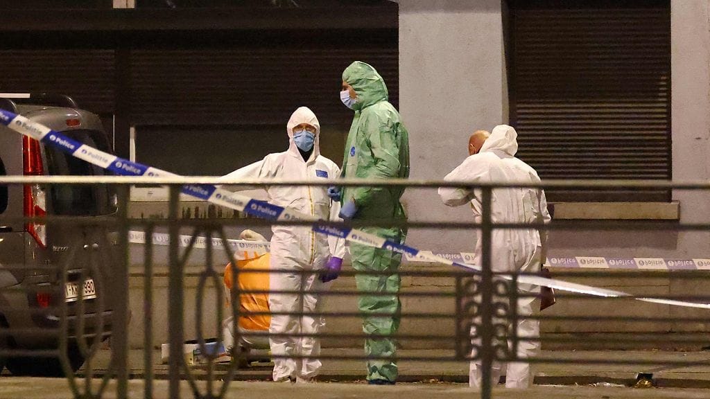 Poliisin teknistä tutkintaa Brysselissä 16.10.2023