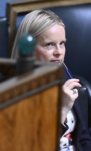 Valtiovarainministeri Riikka Purra (ps.) 10. lokakuuta.