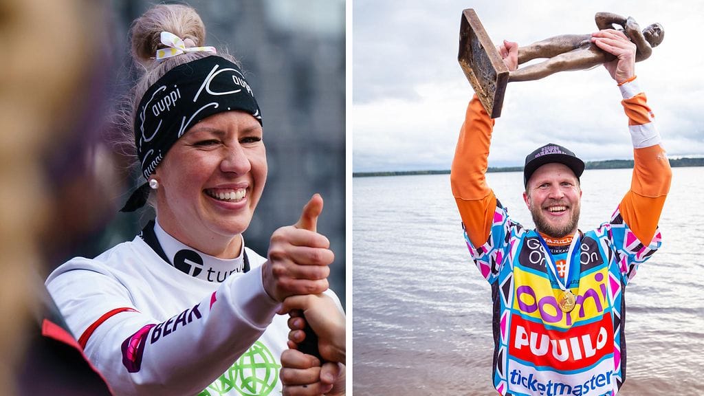 Virpi Hukka ja Roope Korhonen palkittiin pesäpallokauden 2023 parhaina pelaajina.