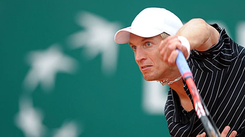 Jarkko Nieminen, kuva: EPA/CHRISTOPHE KARABA