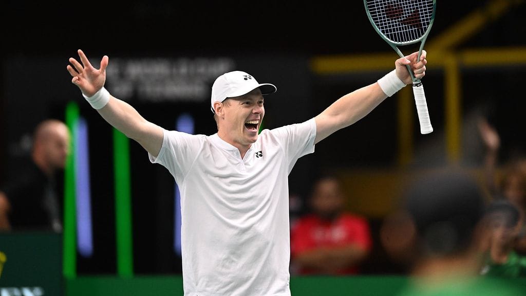 Harri Heliövaara (kuvassa) voitti ensimmäisen otteunsa Mate Pavicin parina.