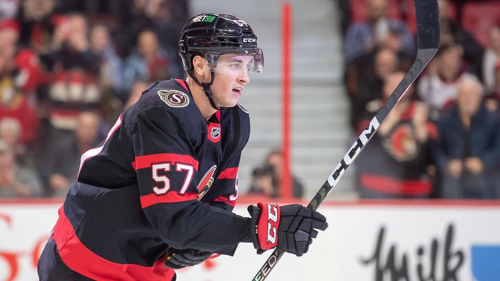 Shane Pinto on pelannut NHL-otteluita kolmena kautena Ottawa Senatorsissa.