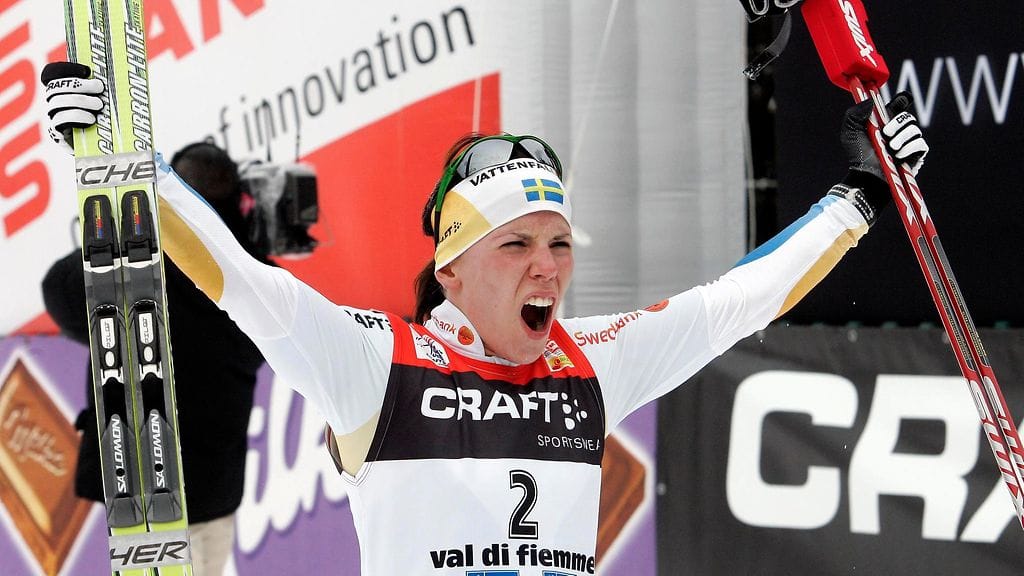 Charlotte Kalla tuuletti Tour de Skin voittoa tammikuussa 2008. Viikkoa myöhemmin hän koki järkytyksen Ruotsin urheilugaalassa.