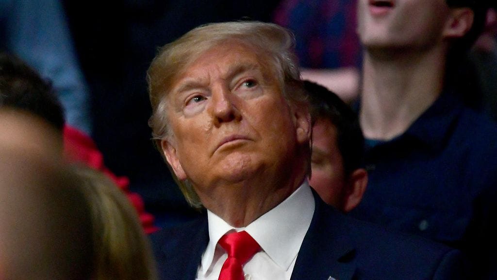 Trumpin takana heiluteltiin tuplasormia.