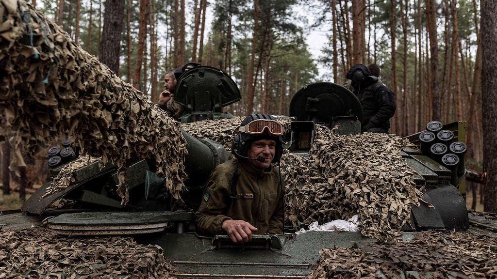 Ukrainan 63. prikaatin taistelupanssarivaunu Itä-Ukrainassa 16. marraskuuta.