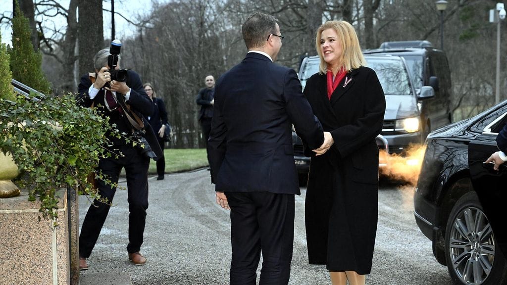LK 24.11.2023 Latvian pääministeri Evika Silina keskustelee pääministeri Petteri Orpon kanssa Suomen ja Latvian kahdenvälisistä kysymyksistä.