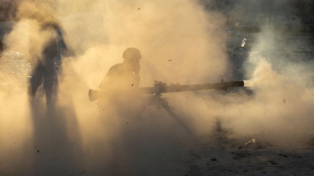 Serhi Lysiuk puolusti maataan Donetskin alueella. Kuvituskuva.