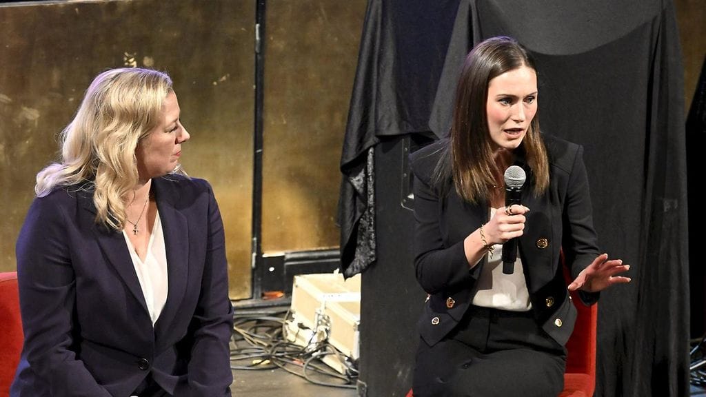 Sanna Marin osallistui Jutta Urpilaisen presidentinvaalikampanjan starttiin Helsingissä.